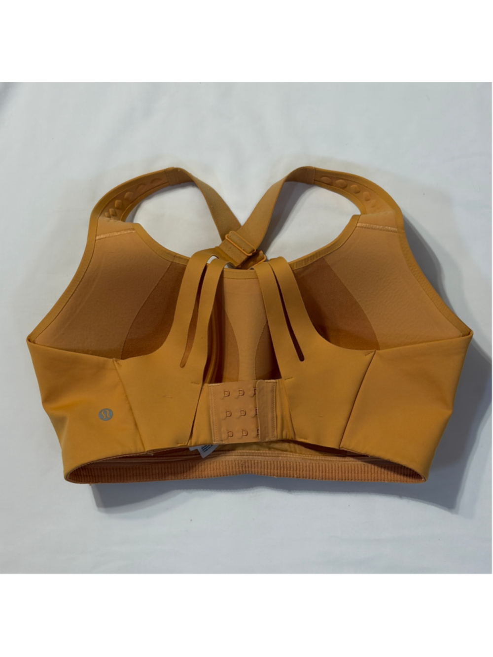 Lululemon Air Support Sports Bra Women’s 36DDD Running Yellow Orange Racerback - Picture 2 of 9